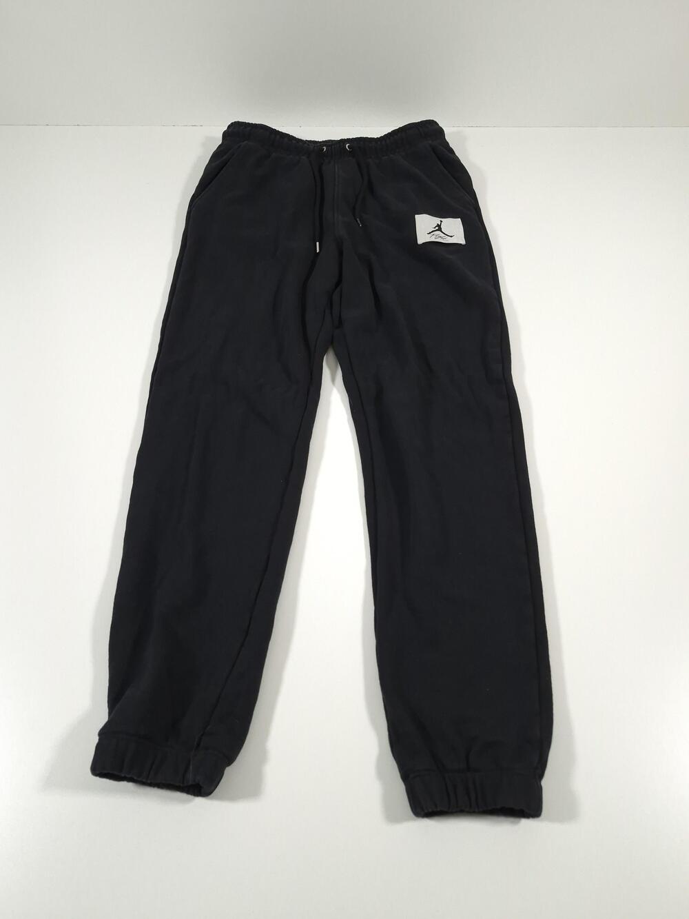 Jordan Sweatpants Mens Small Black Fleece Jogger Pants Flight DQ7468-010